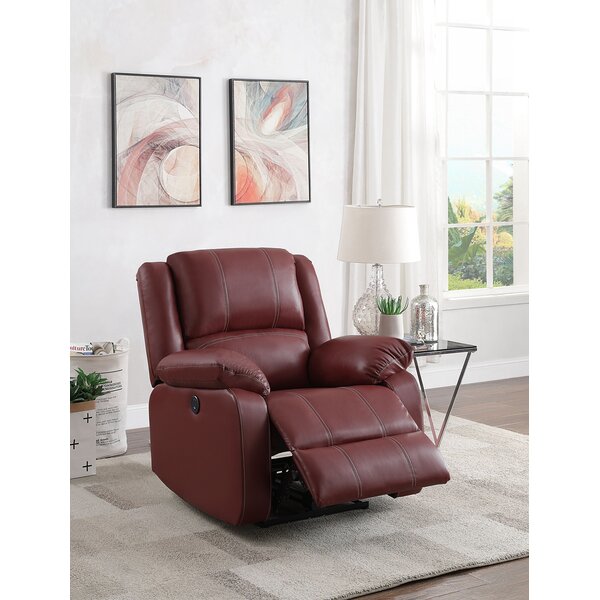 Latitude Run® 37'' Faux Leather Reclining Sofa | Wayfair